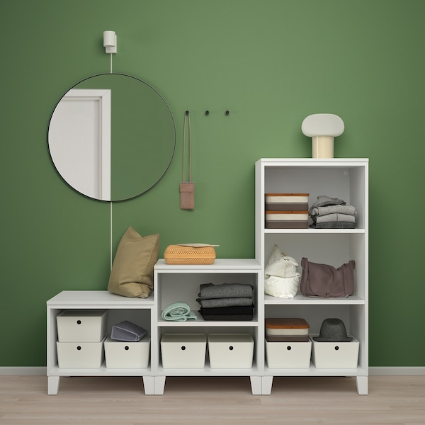 PLATSA Kleiderschrank mit 3 Türen, weiß/Fonnes weiß, Neuheiten