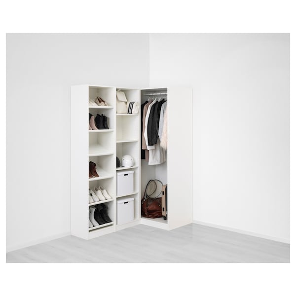 PAX / FLISBERGET Eckkleiderschrank, weiß/hellbeige, Wochenangebot