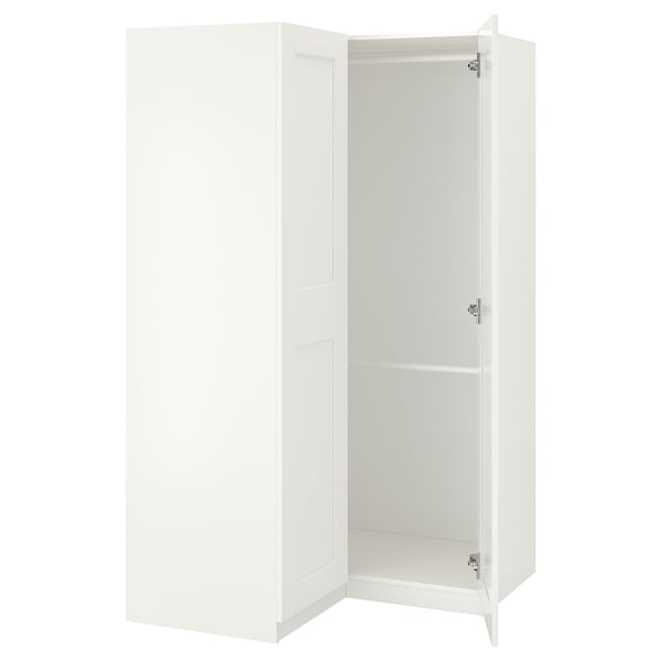 PAX / GRIMO Eckkleiderschrank, weiß/weiß,