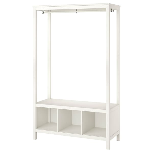 HEMNES Kleiderschrank, offen, weiß las.,