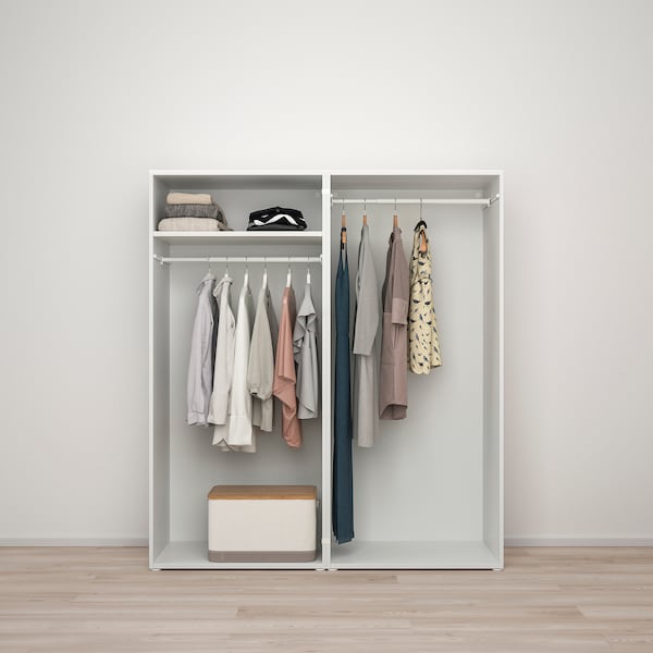 PLATSA Kleiderschrank mit 4 Türen, weiß/Fonnes weiß, Im Verkauf