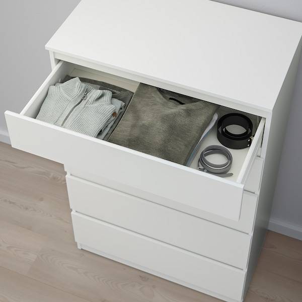 KULLEN Kommode mit 5 Schubladen, weiß, Schlussverkauf