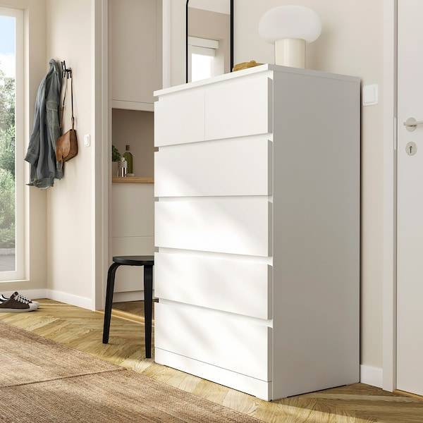 MALM Kommode mit 6 Schubladen, weiß, Blitzverkäufe