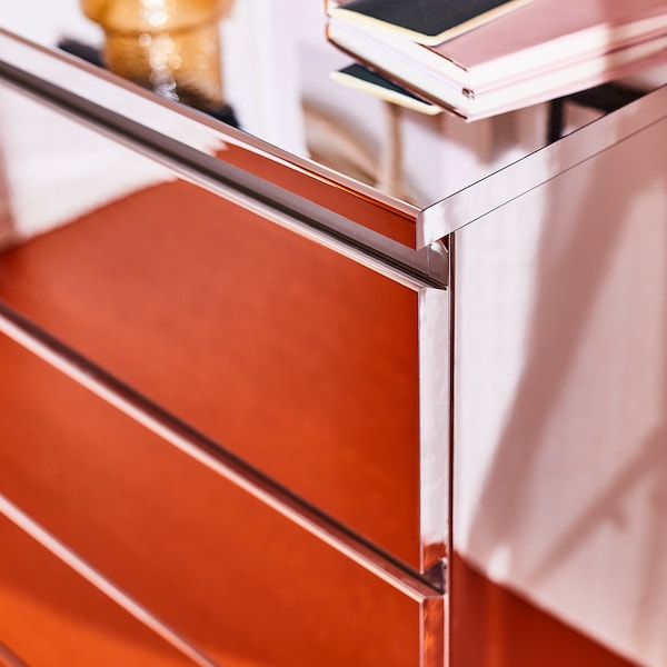 MALM Kommode mit 3 Schubladen, Spiegeleffekt, Limitierter Zeitrabatt