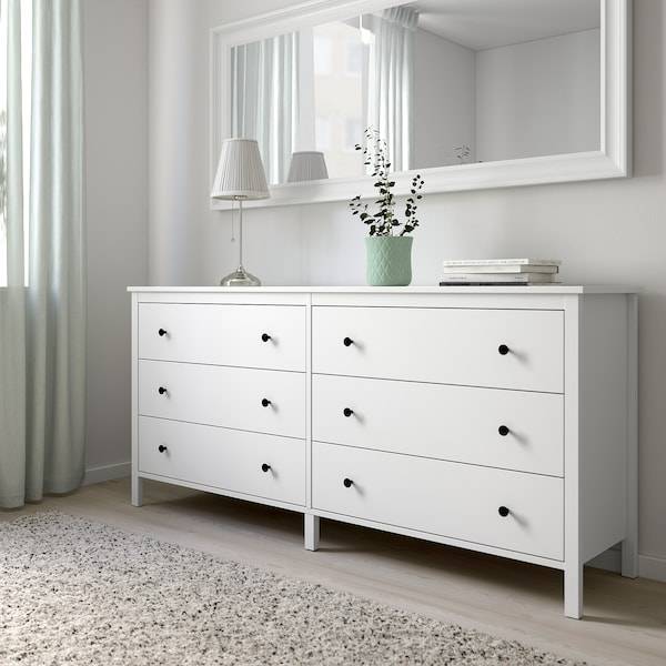 KOPPANG Kommode mit 6 Schubladen, weiß, Fabrik Onlineshop