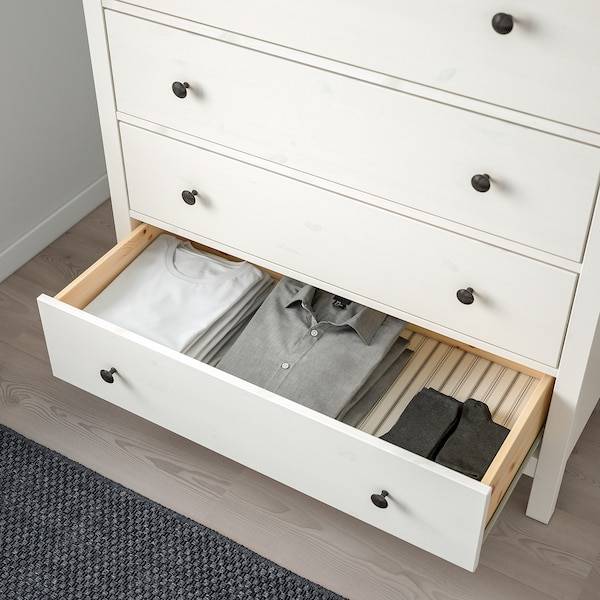 HEMNES Kommode mit 6 Schubladen, weiß gebeizt, Fabrikpreis
