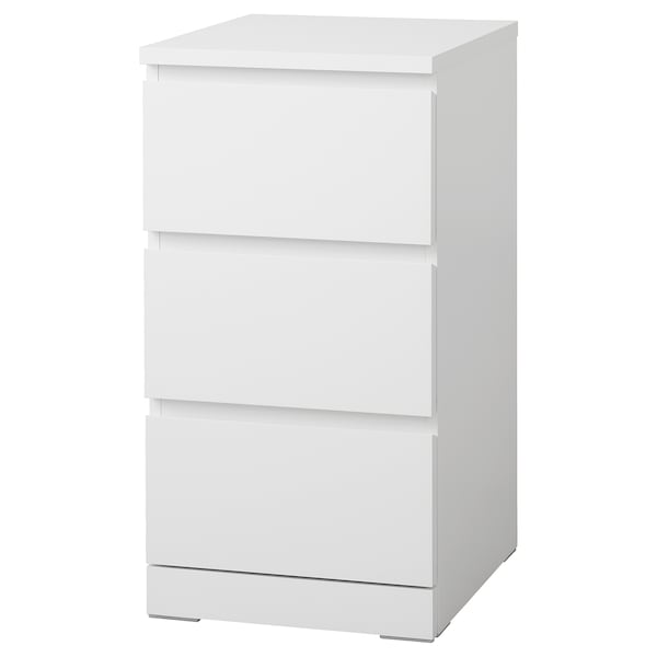 MALM Kommode mit 3 Schubladen, weiß,