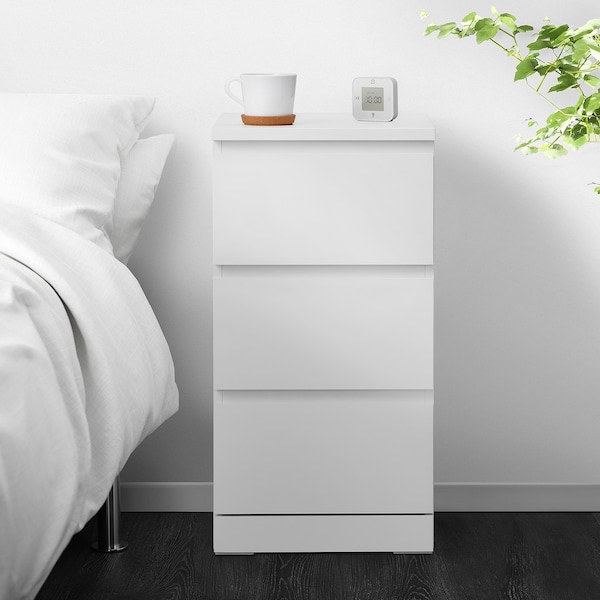 MALM Kommode mit 3 Schubladen, weiß, Sonderangebot