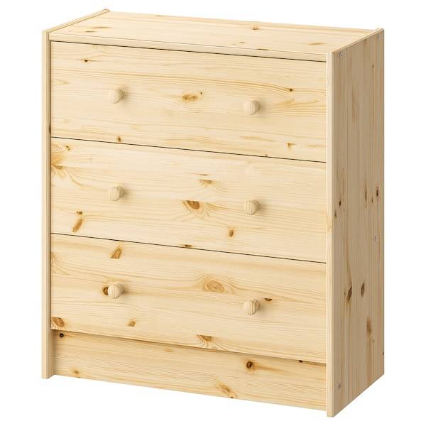 RAST Kommode mit 3 Schubladen, Kiefer,