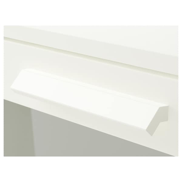 BRIMNES Kommode mit 3 Schubladen, weiß/Frostglas, Flash Sale