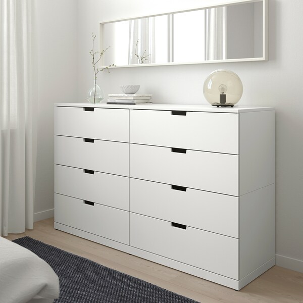 NORDLI Kommode mit 8 Schubladen, weiß, Begrenztes Angebot