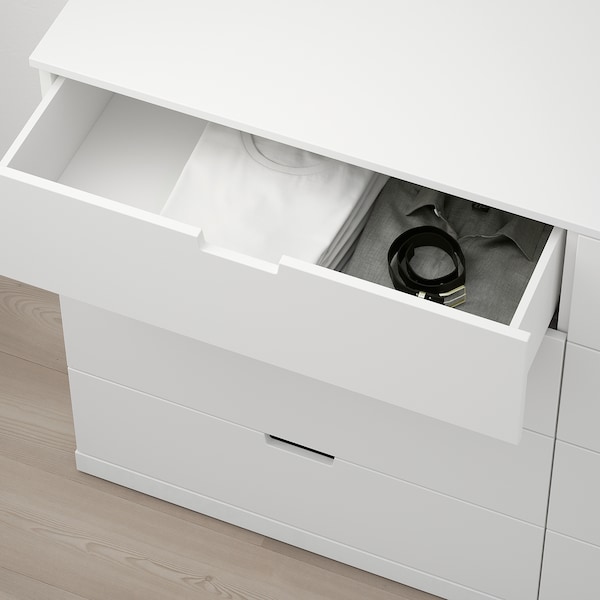 NORDLI Kommode mit 8 Schubladen, weiß, Begrenztes Angebot