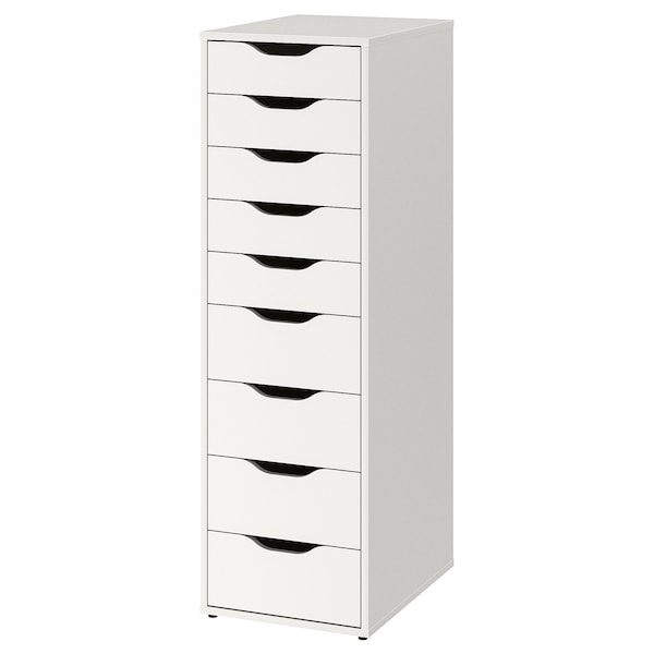 ALEX Schubladenelement, 9 Schubladen, weiß,