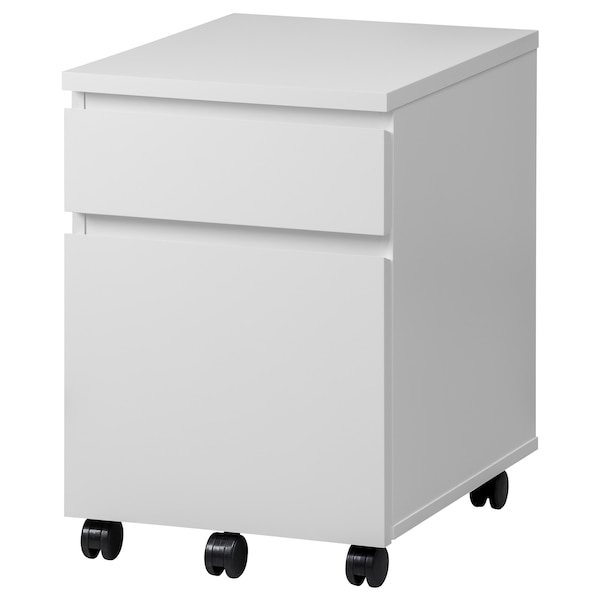 MALM Schubladenelement auf Rollen, weiß,