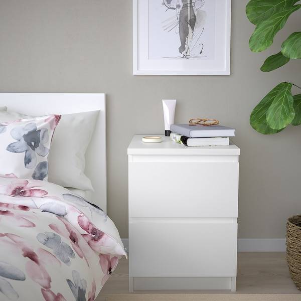 MALM Kommode mit 2 Schubladen, weiß, Top Angebot