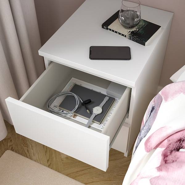 MALM Kommode mit 2 Schubladen, weiß, Top Angebot