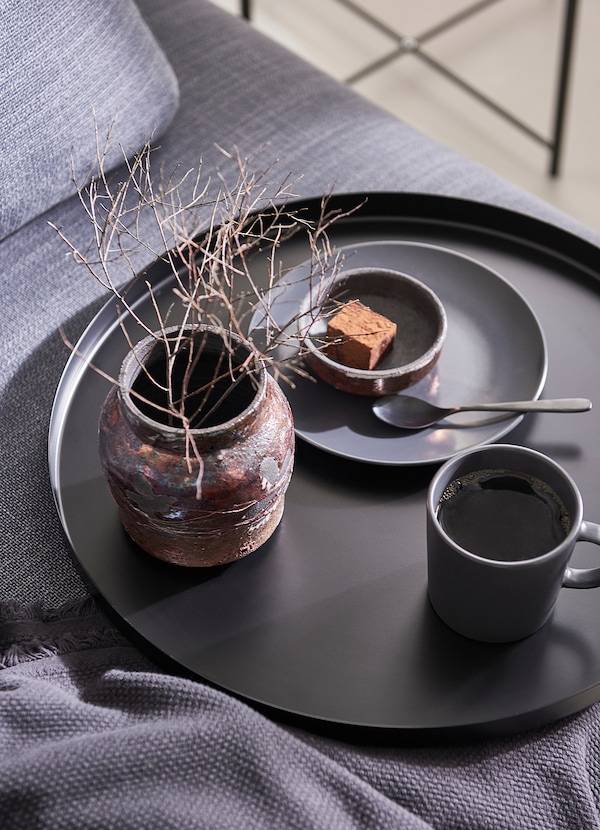 GLADOM Tabletttisch, schwarz, Große Rabatte