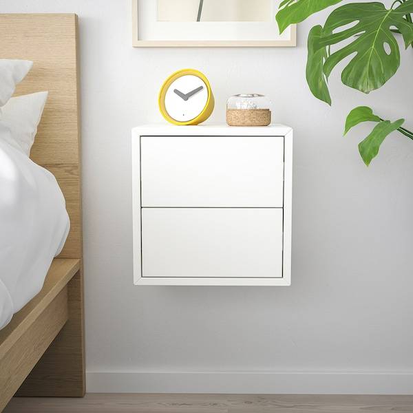 EKET Wandschrank mit 2 Schubladen, weiß, Neuheiten