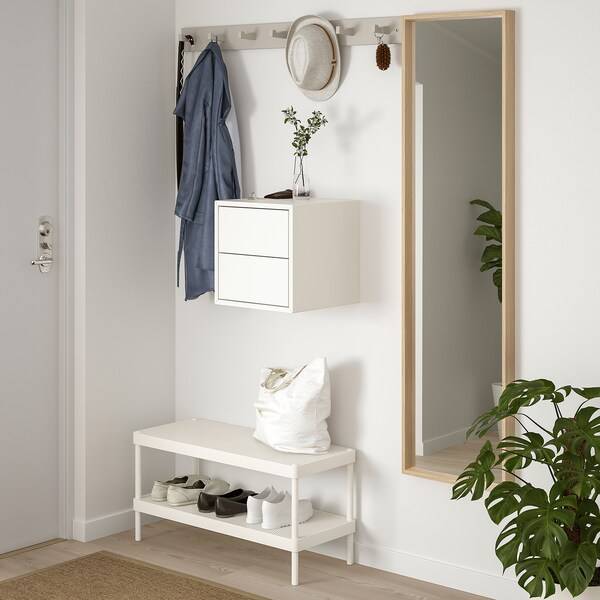 EKET Wandschrank mit 2 Schubladen, weiß, Neuheiten