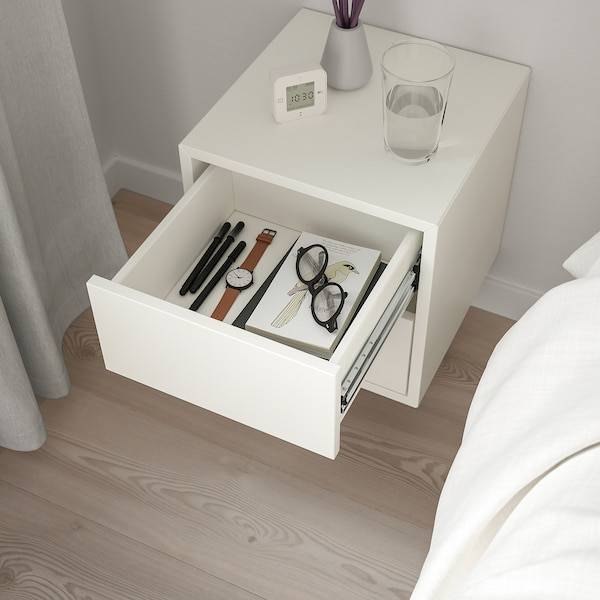 EKET Wandschrank mit 2 Schubladen, weiß, Neuheiten