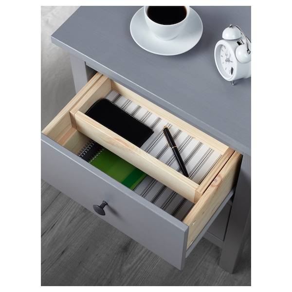 HEMNES Kommode mit 2 Schubladen, grau lasiert, Räumungsverkauf
