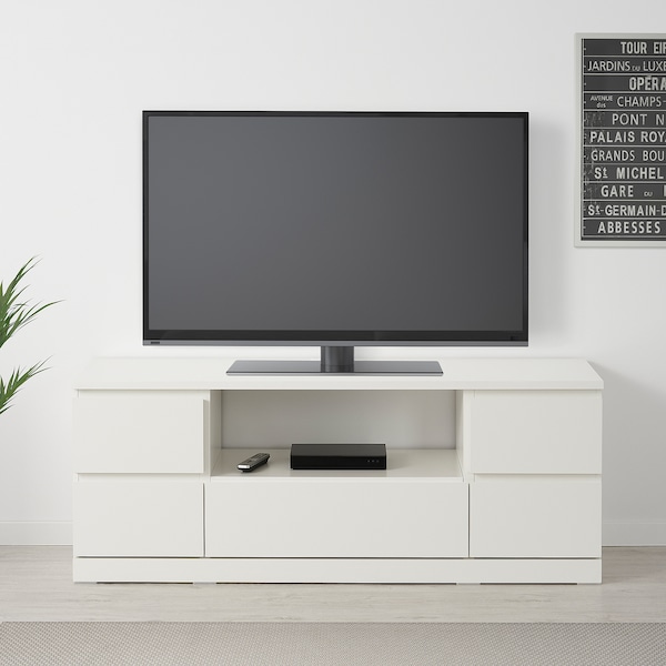 MALM TV-Bank, weiß, Saisonschlussverkauf