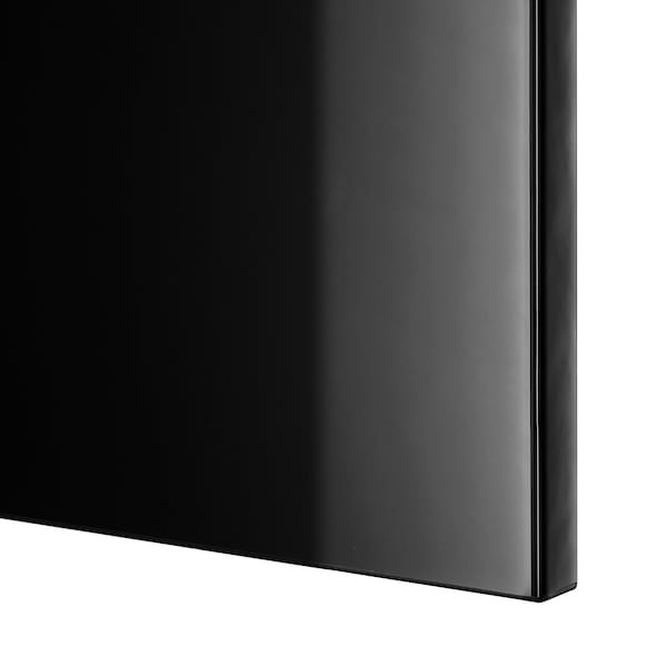 BESTÅ TV-Bank, schwarzbraun/Selsviken Hochglanz/Rauchglas schwarz, Black Friday