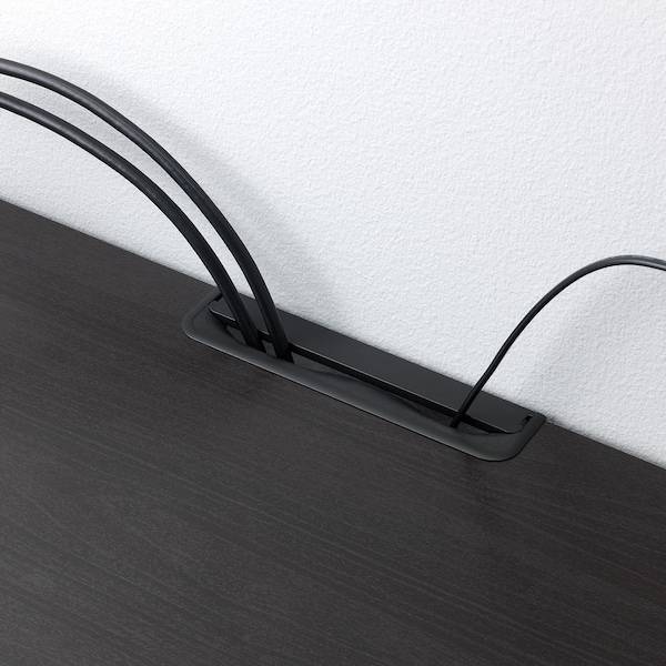 BESTÅ TV-Bank, schwarzbraun/Selsviken Hochglanz/Rauchglas schwarz, Black Friday