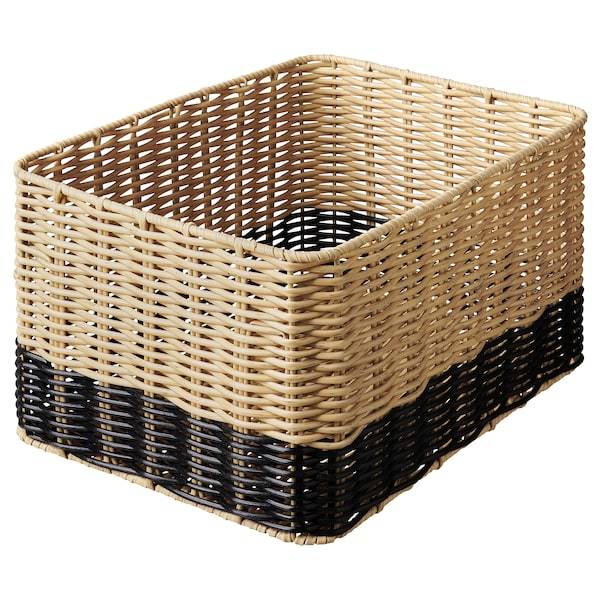 DJURTRÄNARE Korb, beige/schwarz,