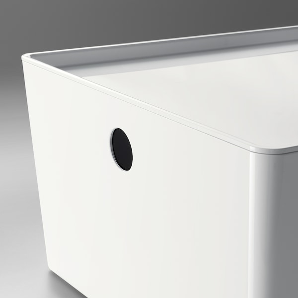 KUGGIS Box mit Deckel, weiß, Kauf eins, bekomm eins gratis