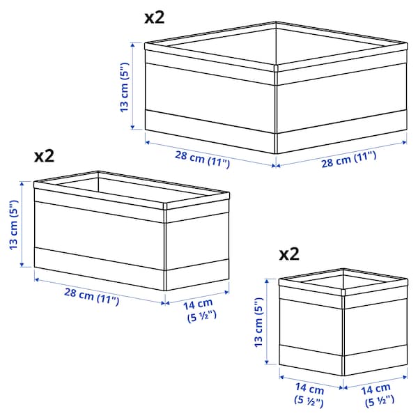 SKUBB Box 6er-Set, weiß Tägliche Deals