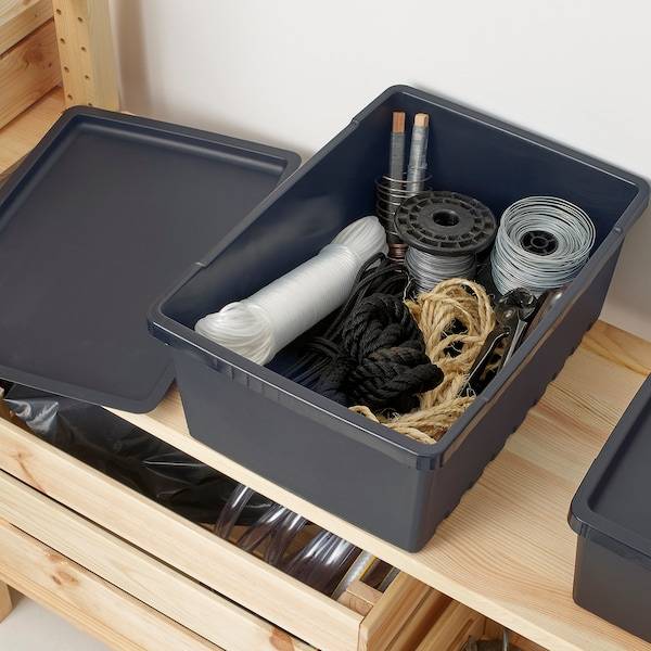 UPPSNOFSAD Box mit Deckel, schwarz, Sonderangebote