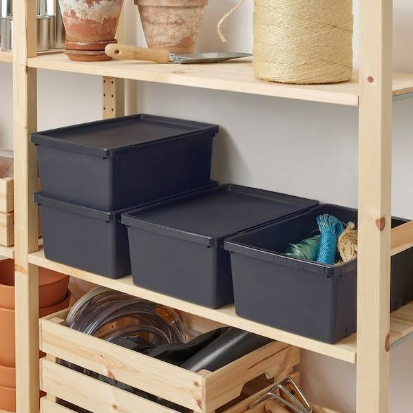 UPPSNOFSAD Box mit Deckel, schwarz, Sonderangebote