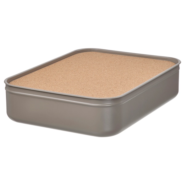 HARVMATTA Kasten mit Fächern, dunkel graubeige,