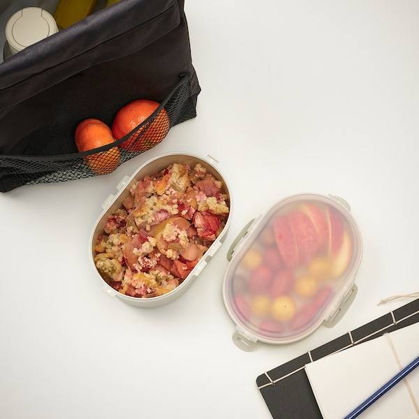 UTBJUDA Stapelb. Lunchbox trock. Lebensmit., helles Graubeige Vierteljährliche Förderung