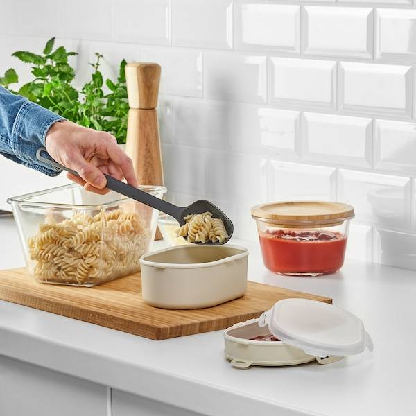 UTBJUDA Stapelb. Lunchbox trock. Lebensmit., helles Graubeige Vierteljährliche Förderung