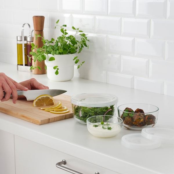 BESTÄMMA Dose mit Deckel 3er-Set, Glas Bis zu 55% Rabatt