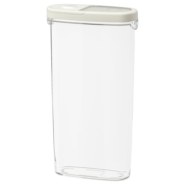 IKEA 365+ Vorratsbehälter mit Deckel, transparent/weiß,