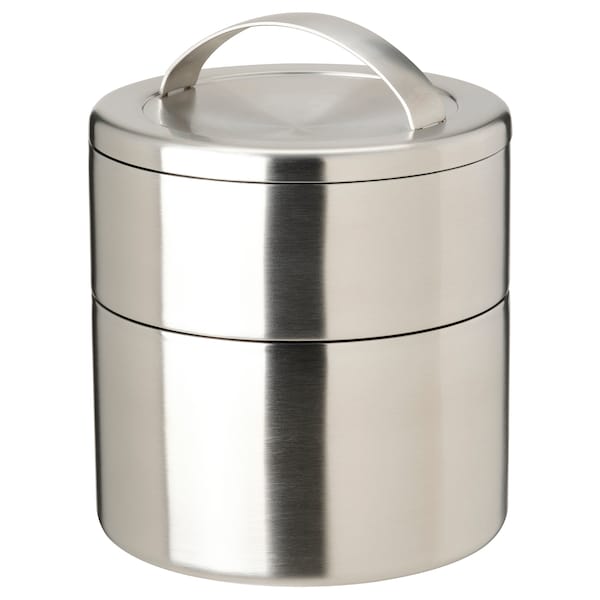 FÖRSKAFFA Lunchbox, isoliert, 2 Ebenen, Edelstahl