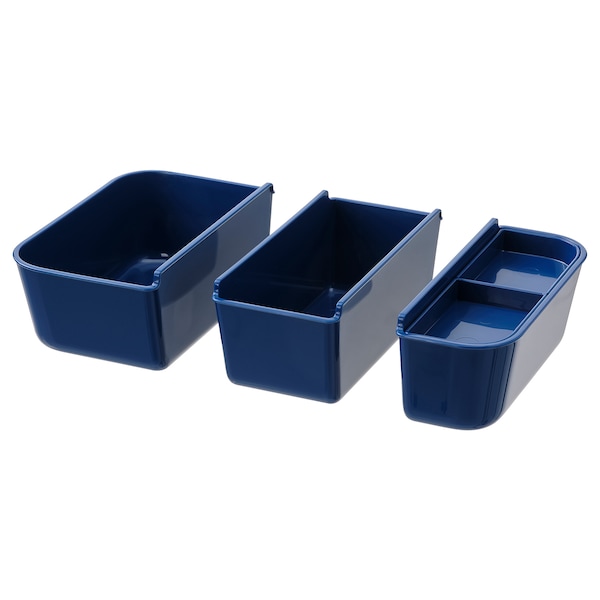IKEA 365+ Lunchbox-Einsatz 3 St., dunkelblau Im Verkauf