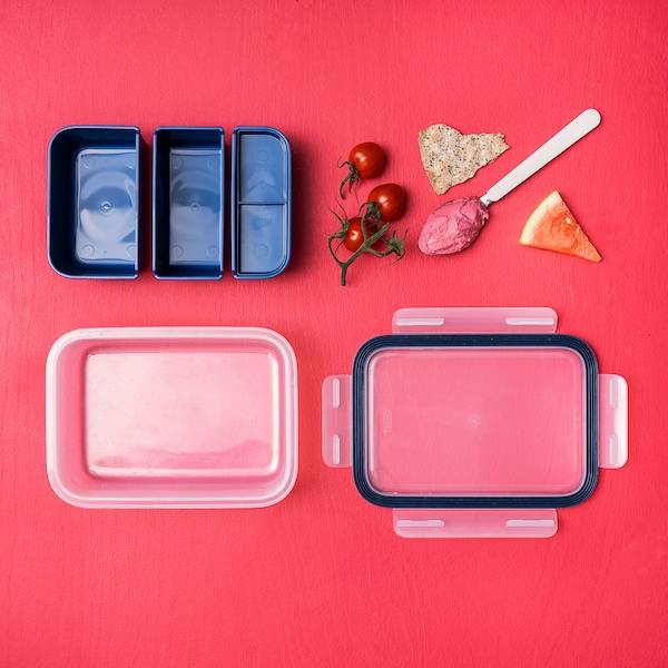IKEA 365+ Lunchbox-Einsatz 3 St., dunkelblau Im Verkauf