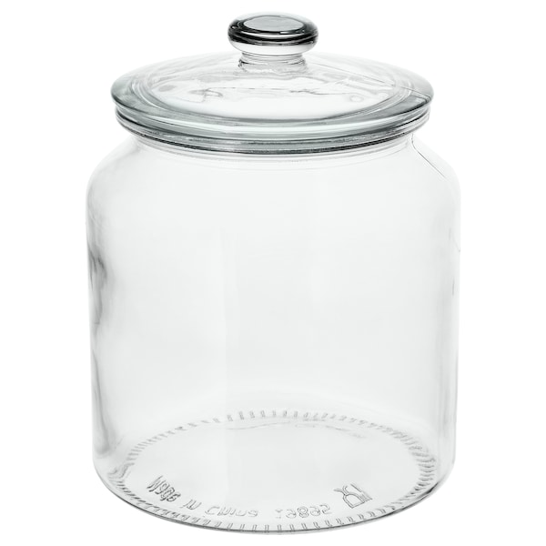 VARDAGEN Dose mit Deckel, Klarglas,