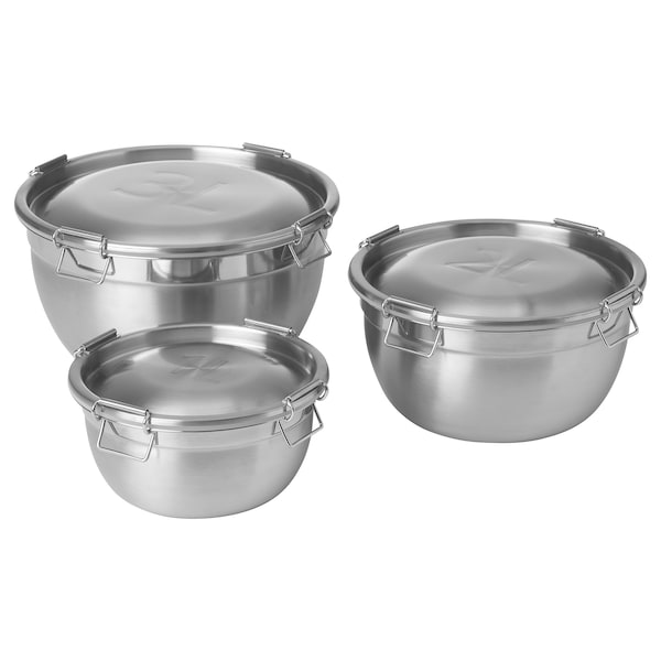 CIKLID Schüssel mit Deckel 3er-Set