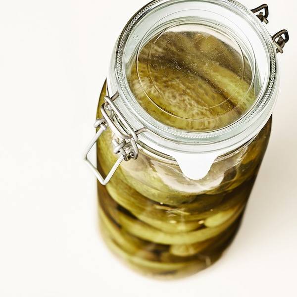 KORKEN Dose mit Deckel, Klarglas, Großer Ausverkauf