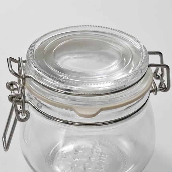 KORKEN Dose mit Deckel, Klarglas, Flash Sale