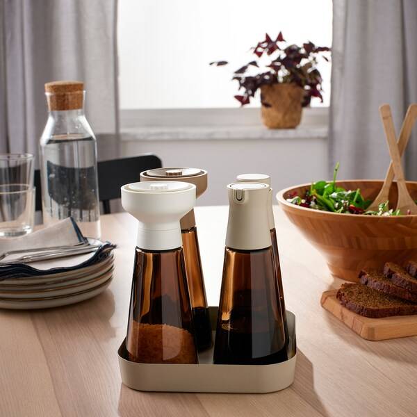 HALVTOM Flasche mit Ausgießer, Glas/braun, Muttertagsangebot