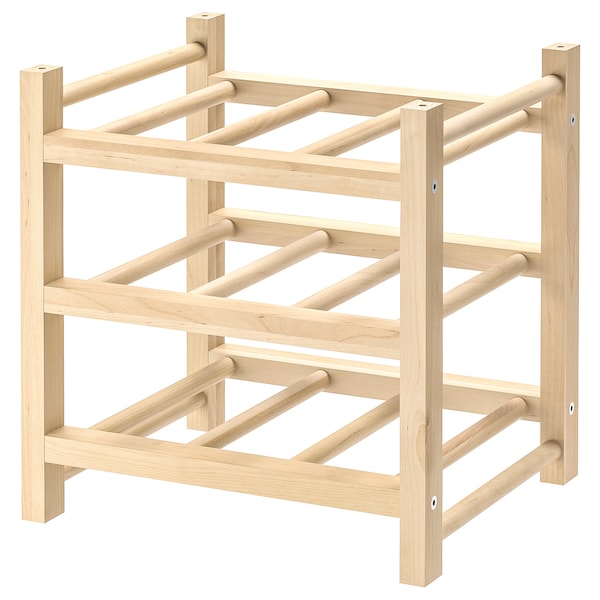 HUTTEN Flaschenregal für 9 Flaschen, Massivholz