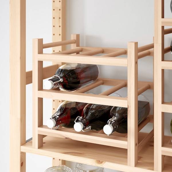 HUTTEN Flaschenregal für 9 Flaschen, Massivholz Blitzangebot