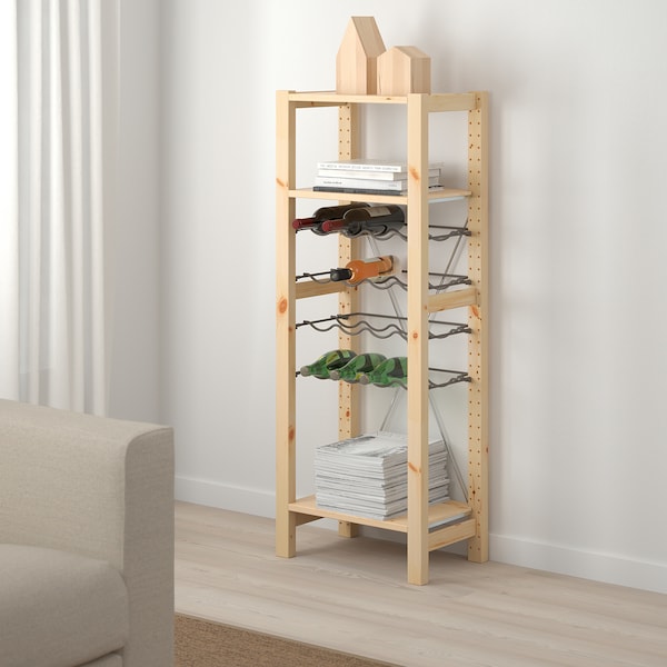 IVAR 1 Element/Böden/Flaschbord, Kiefer/grau, Sonderangebote