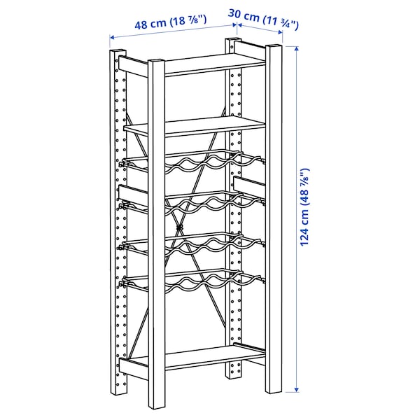 IVAR 1 Element/Böden/Flaschbord, Kiefer/grau, Sonderangebote